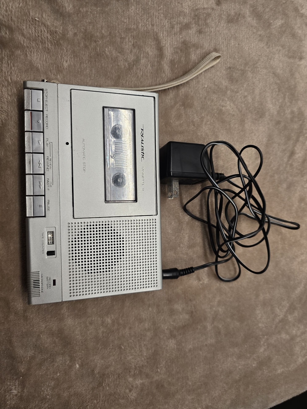 Vintage Realistic Minisette-9 compact cassette recorder and player